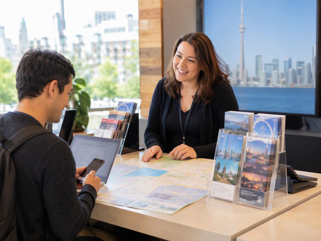 Newcomer finding trusted information at a help desk